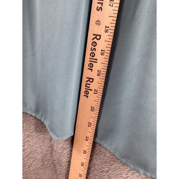 Loft Womens Light Blue Sleeveless Top With Lace Cap Sleeves Size M - Picture 5 of 8